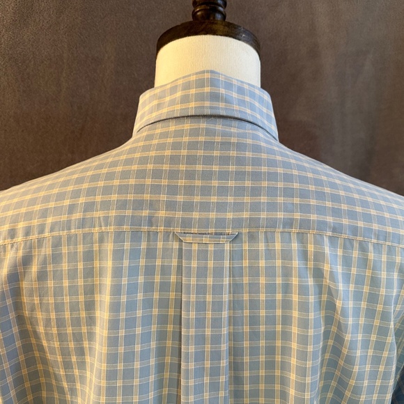 New Henry Jacobson Lg sea foam blue checked 100% cotton sport shirt - Picture 6 of 6